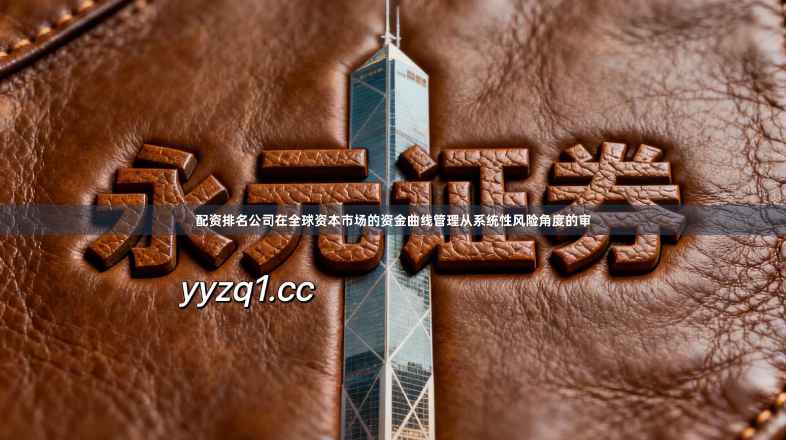 配资排名公司在全球资本市场的资金曲线管理从系统性风险角度的审